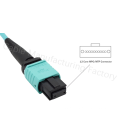 12 core OM3 female MTP/MPO pigtail cable or patch cord 10G 40G 100G